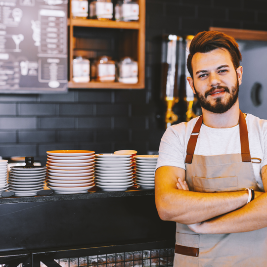 Barista in coffee shop
