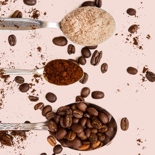 Coffee on spoons