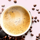 Coffee beans and drink banner