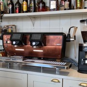 Commercial coffee machine in cafe
