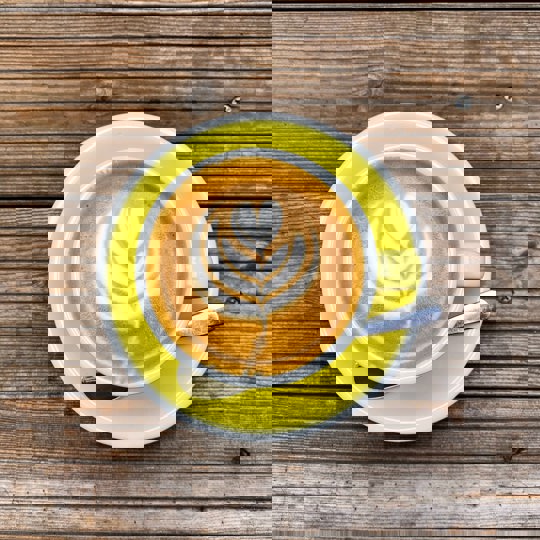 Latte Art In Coffee Mug