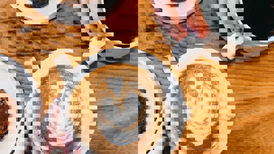 Latte Art In Coffee Mug