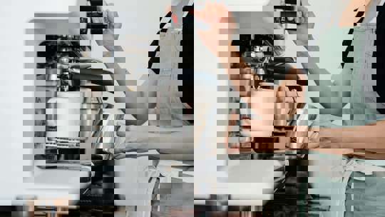 Barista Making Coffee Drink