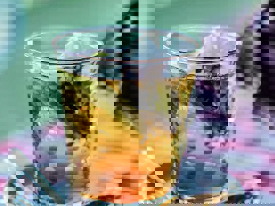 Herbal Tea In Glass Mug