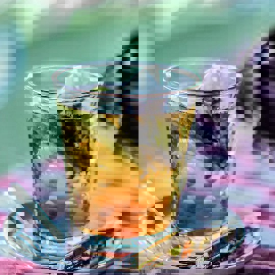 Herbal Tea In Glass Mug